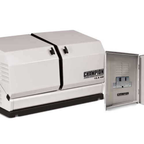 Champion 12.5kW Home Standby Generator with 100 Amp 12 Space Load Center Nema 3R Automatic Transfer Switch | 100179