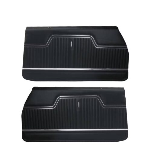 Car Carpets and Upholstery PUI PD240 1970-1972 Chevelle Standard Front Door Panels, Black