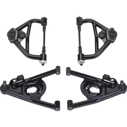 1970-81 Camaro Upper and Lower Tubular Control Arms, Black, Set