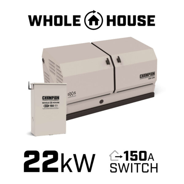 Champion 22kW aXis Generator with 150-Amp Automatic Transfer Switch | 201378