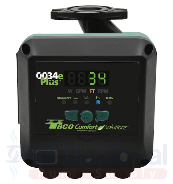 Taco 0034eP-F2 ECM High Efficiency Circulator Pump Digital