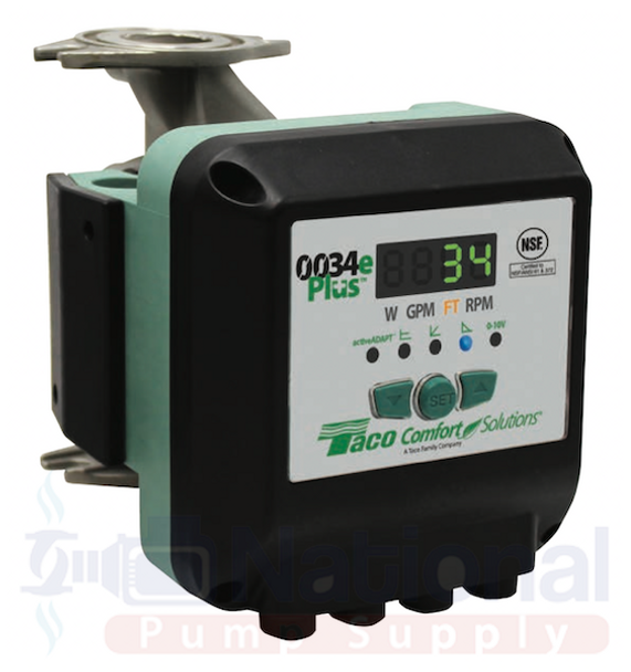 Taco 0034eP-SF2 ECM High Efficiency Circulator Pump Digital